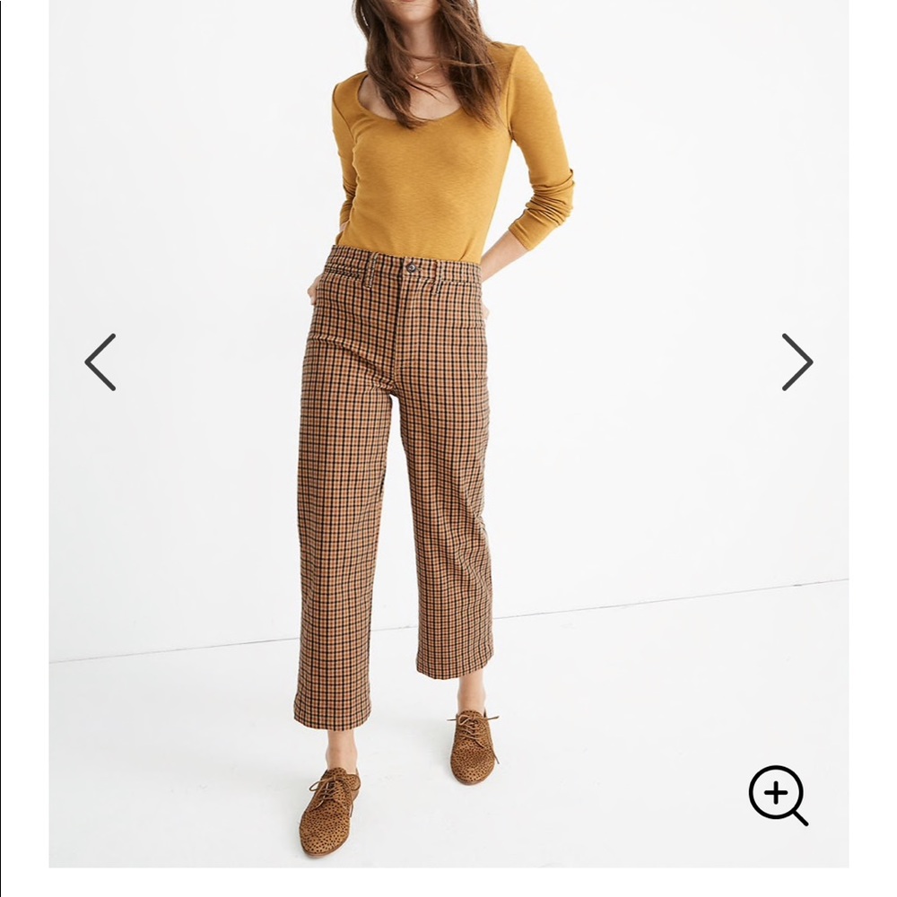 NWOT Madewell Slim Emmett Wide Leg Crop Pants